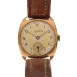 Criterion - Circa 1940's gentleman's 9ct gold trench-style watch