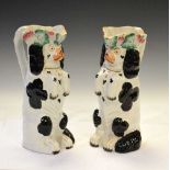 Pair of Staffordshire Spaniel jugs