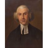 19th Century School - Oil on canvas - Portrait of Cleric