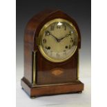 Edwardian inlaid mantel clock