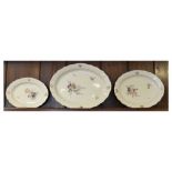 Graduated set of three Royal Copenhagen platters