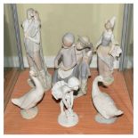 Group of Lladro and Nao figures