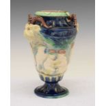 Continental Majolica vase