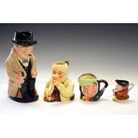 Small group of toby and character jugs