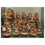 Large collection of Hummel figures, etc..