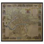 Vintage 1950's reproduction map of Jacobus Millerd's Plan of Bristol