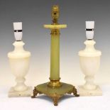 Group of three table lamps