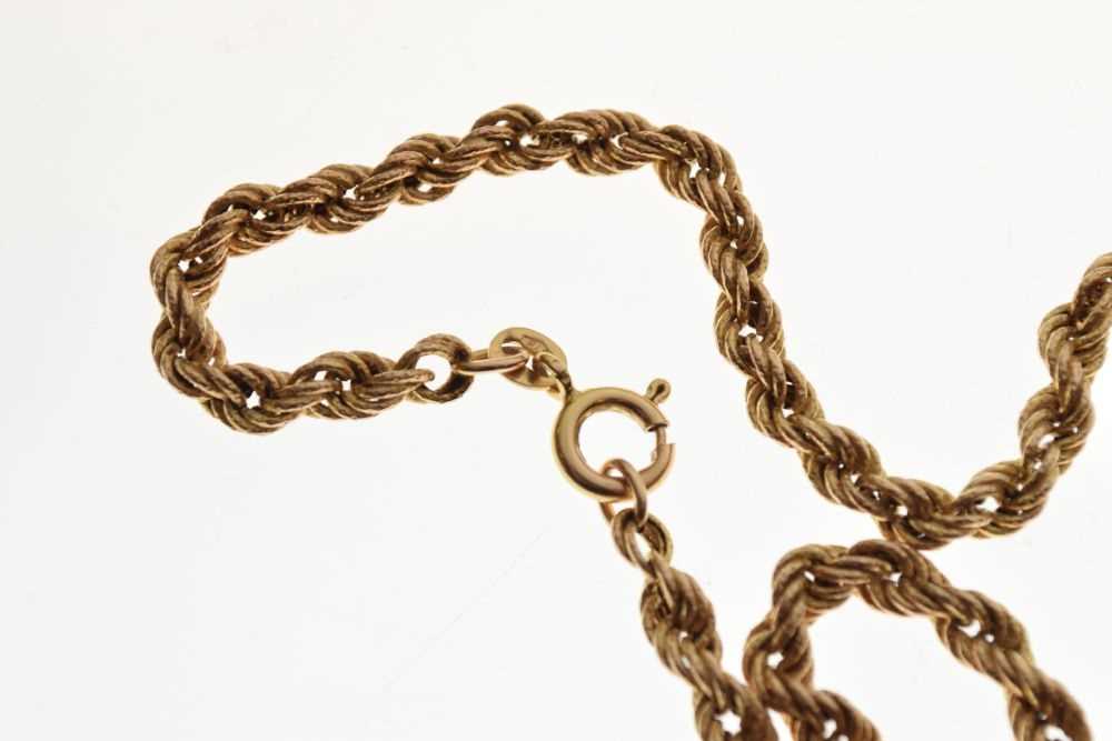 9ct gold rope-link necklace - Image 4 of 4