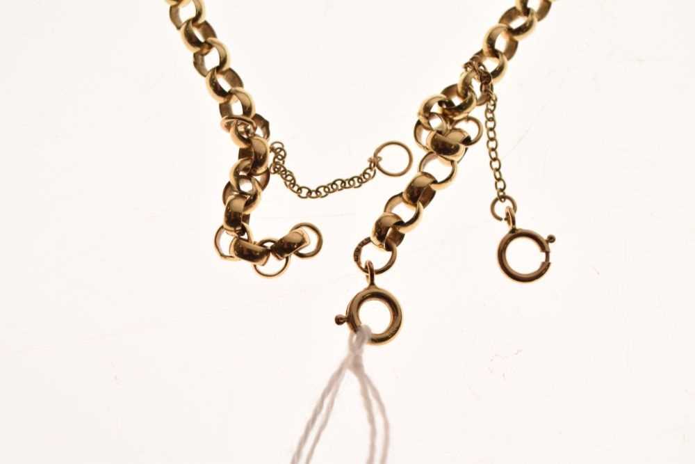 9ct gold belcher-link chain - Image 4 of 4