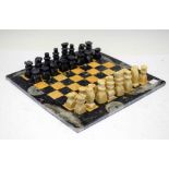 Modern marble chess set