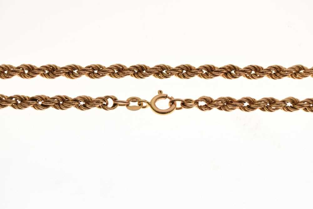 9ct gold rope-link necklace - Image 2 of 4