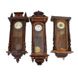 Three assorted Vienna wall clocks