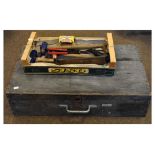 Quantity of tools and a vintage tool box