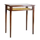 20th Century inlaid mahogany bijouterie table