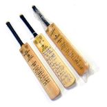 Autographed miniature cricket bat