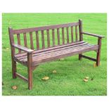 Teak garden bench