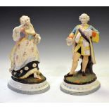 Pair of Continental bisque figures