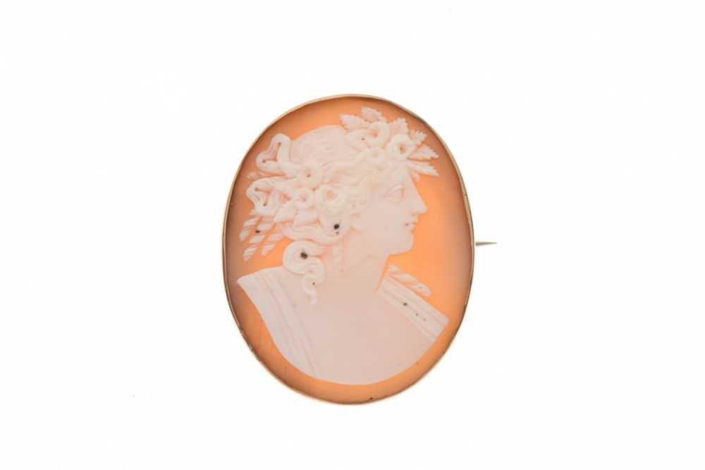 Victorian shell cameo brooch - Image 2 of 4