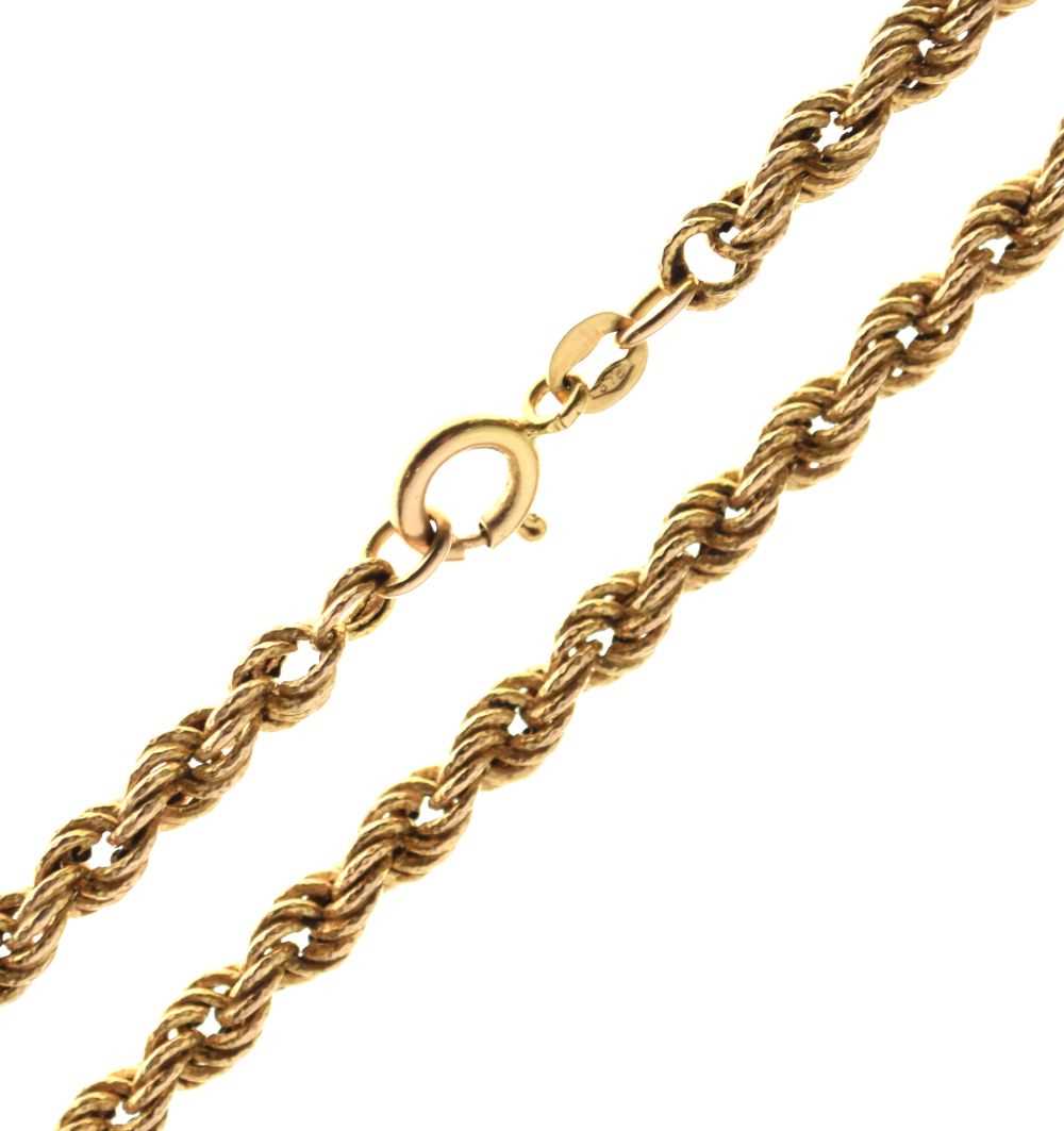 9ct gold rope-link necklace