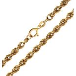 9ct gold rope-link necklace