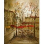 John Bamfield - oil on canvas - Place du Tertre, Monmartre, Paris