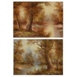 I. Cafieri - Pair of oils on canvas - Woodland landscapes
