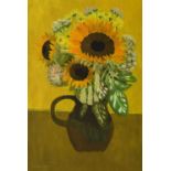 Mary Fedden RA (1915-2012) - Oil on canvas - Sunflowers