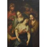 18th Century Italian School - Oil on canvas - The Martyrdom of St Agnes