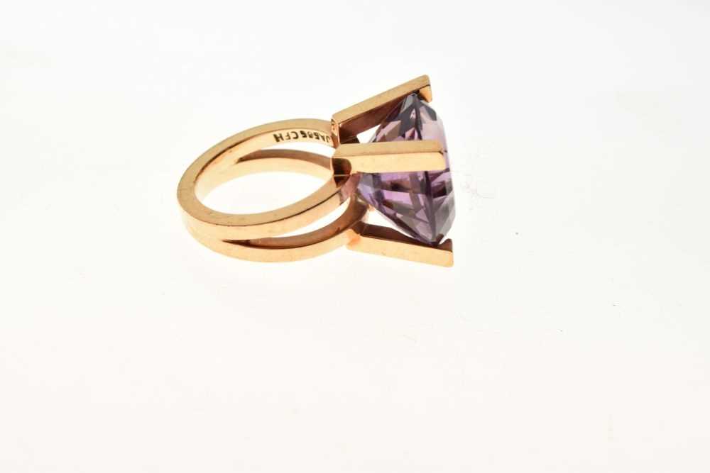 Large amethyst single stone ring - Image 16 of 22