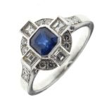 Sapphire and diamond ring