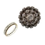 Rose diamond cluster ring