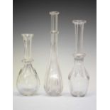 Three clear glass toddy lifters