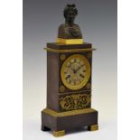 Early 19th Century French bronze and ormolu library clock