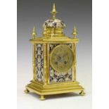 Vincenti & Cie champleve clock with dome
