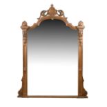 Giltwood console mirror