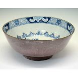 18th Century Delftware punch bowl