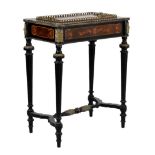 Late 19th Century French ebonised and marquetry jardinière