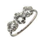 Three stone diamond ring