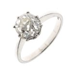 Diamond single stone ring