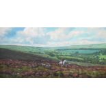 Donald Ayres (b.1936) - Oil on canvas, Exmoor hunting scene