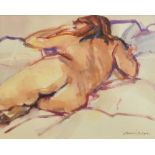 Neil Murison RWA (b.1930) - watercolour - 'Sleeping figure'