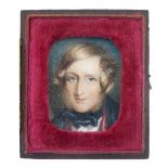 Chalon miniature portrait of John Ruskin