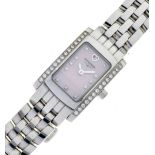 Longines - Lady's stainless steel diamond set bracelet watch