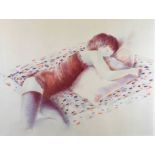 Adrian George (British, 1944 - 2021) - 'Sleeping Girl', Lithograph, limited edition 107/150