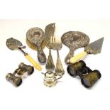Various plated and silver-mounted items,, etc