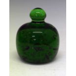 Green bubble glass dump doorstop