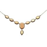 9ct gold and opal necklace