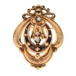 19th Century Continental brooch pendant
