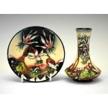 Moorcroft pottery - Two items'Minuet' pattern pottery, shapes 62/4 and 78/4