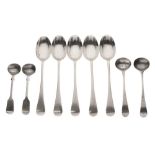 Small quantity of silver flatware to include late Victorian teaspoons, etc